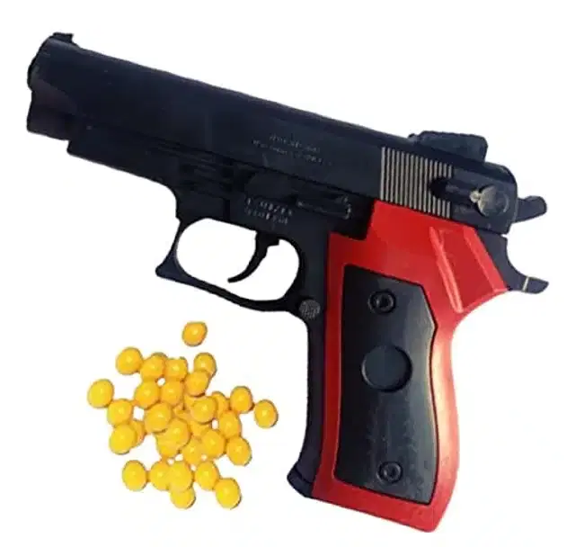 Toy Gun Pistol for Kids with 8 Round Reload & 6 mm Plastic BB Bullets, Multicolor