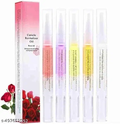 Kayi Beauty Nail Cuticle Oil Pen Nail Nutrition Oil Pen Nail Nourishment Pens Smell Cuticle Revitalizer for Agnail Nourishs Skin Nail Cares Multi Fragrances Essential Nail Cares (3ml x 5 Pcs)