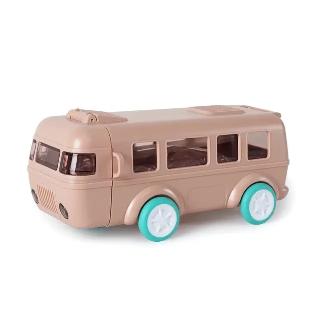 Plastic Bus Shape Sipper Bottle for Kids, Multicolor (1000 ml)