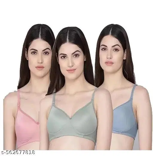 Padded Bra for Women, Pack of 3 (Beige, 30A)
