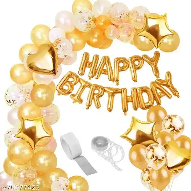 Birthday Party Decoration Kit, Multicolor, Set of 50