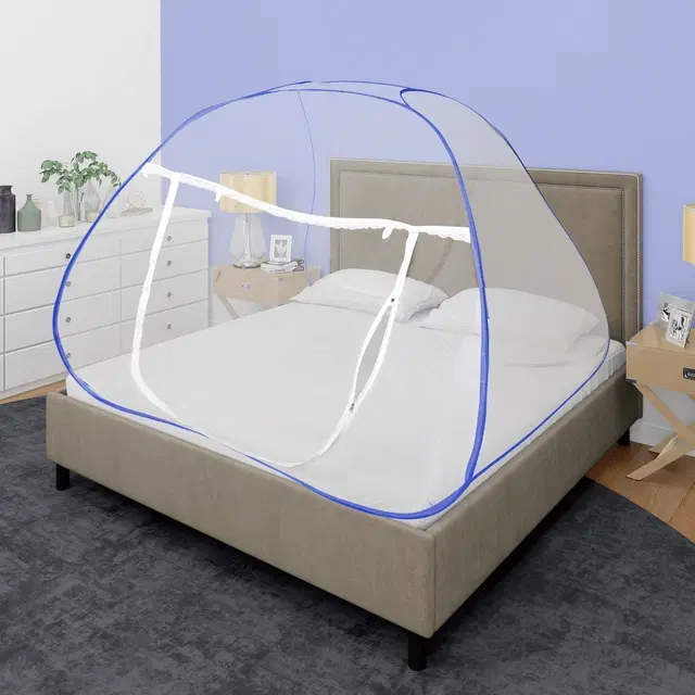 Polyester Washable Mosquito Net, Royal Blue, 6x6 Feet