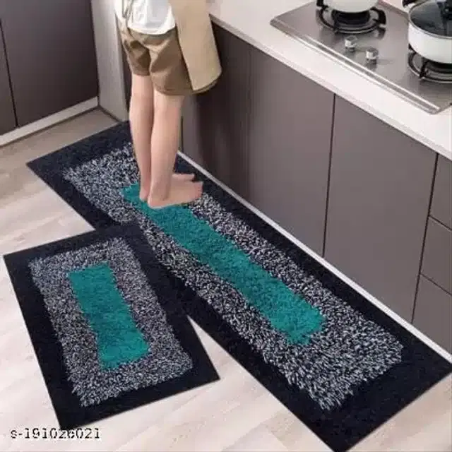 Cotton Floormats for Home, Multicolor, Set of 2