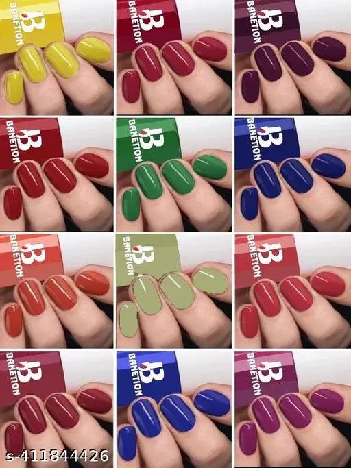 Banetion Matte Nail Polish, Multicolor, Pack of 12