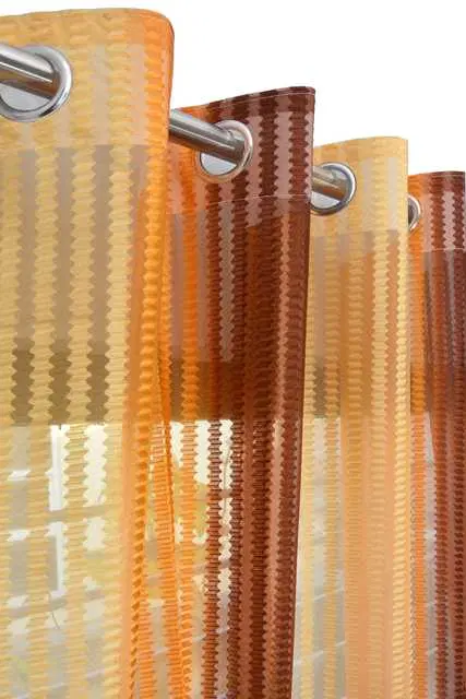 Homefab Polyester Curtains, Orange, 7 Feet, HF-170