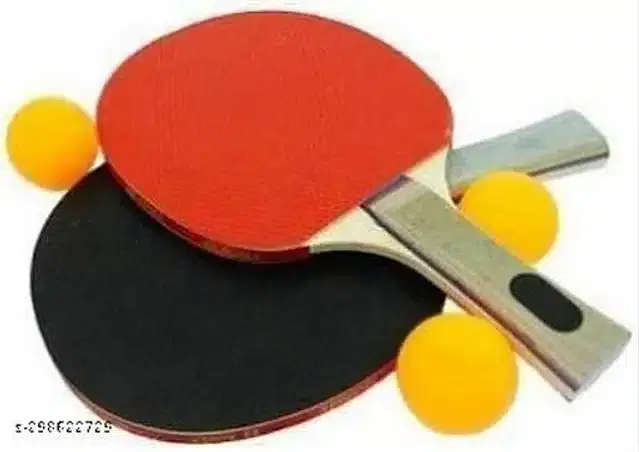 Table Tennis 2 Pcs Rackets with 3 Balls, Multicolor, Set of 1