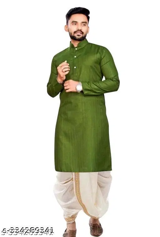 Kurta for Men (Olive, M)