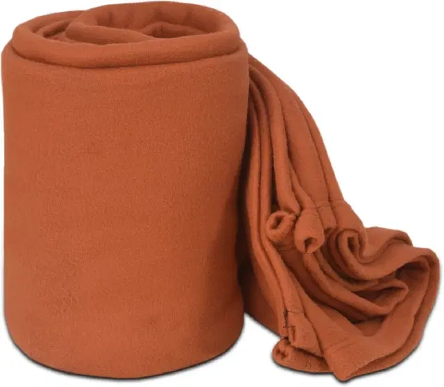 Fleece Blanket, Orange, 60x90 Inches