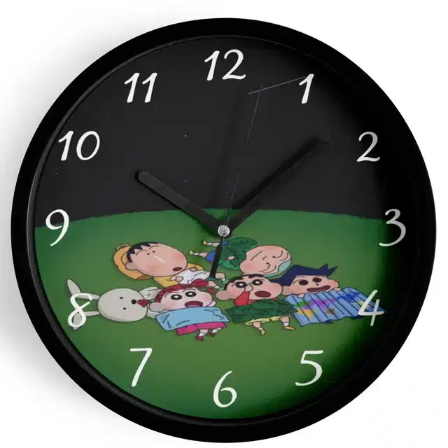 Shinchan Analog Wall Clock, Multicolor, 7 Inches