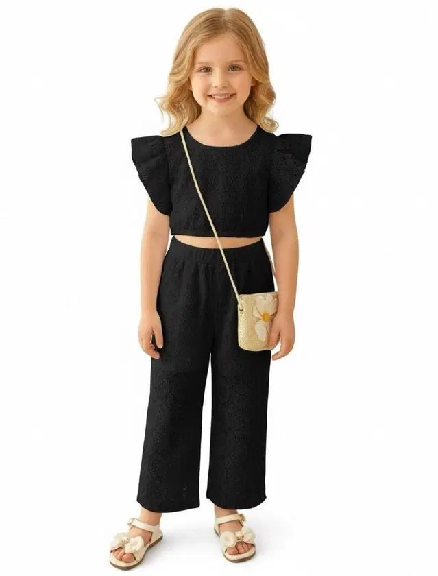 Net Clothing Set for girls, Black (2-3 Years)