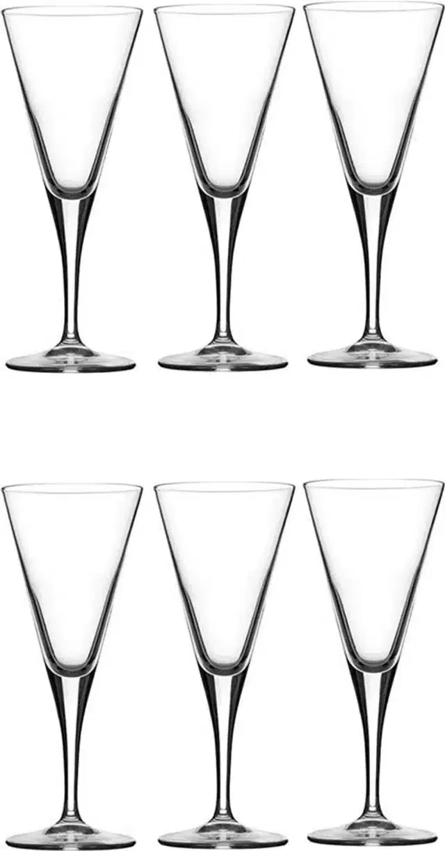 Liquor cum Cocktail Glasses, Transparent, 150 ml, Pack of 6