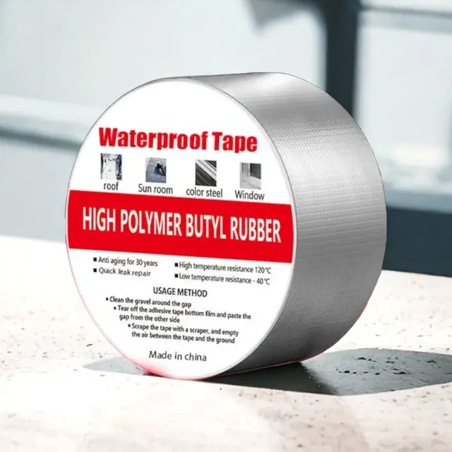 Aluminium Single Sided Self Adhesive Tape, Silver, 5 m