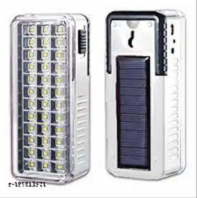 Solar Rechargeable LED Emergency Light, White, 7.8 W