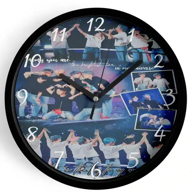 HD Printed Plastic Wall Clock, Multicolor, 10x10 Inches