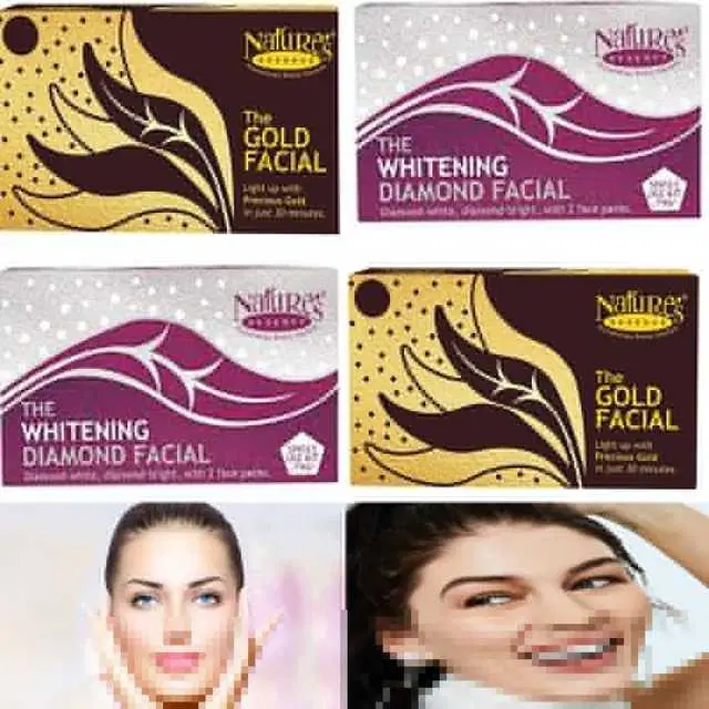 Combo of 2 Nature Gold Facial 20Gm & 2 Nature Whitening Diamond Gold Facial 20Gm, R497