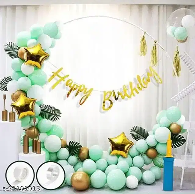 Birthday Party Decoration Kit, Multicolor, Set of 43