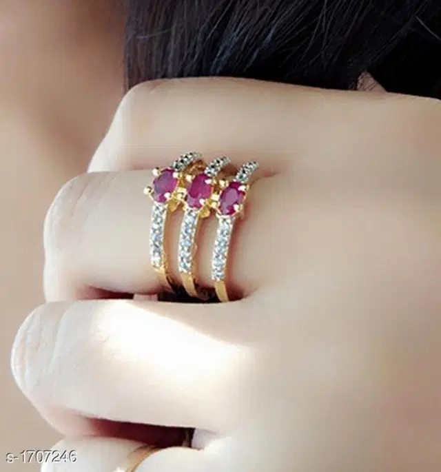 Alloy Ring for Women (Multicolor)