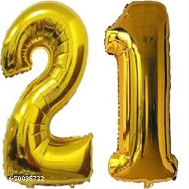 Number Foil Balloon, Assorted, Pack of 1