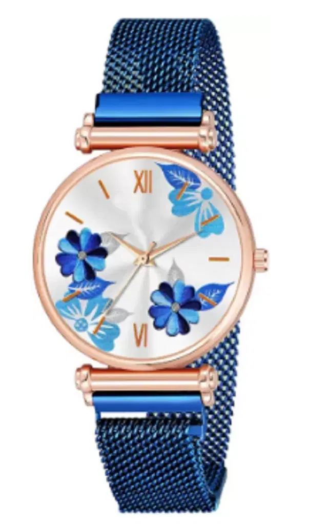 Metal Strap Analog Watch for Women & Girls (Multicolor)