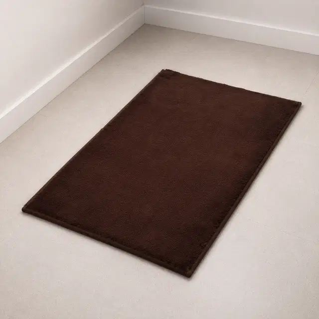 EW Soft Fur Bathroom Mat [38X58 cm] Brown