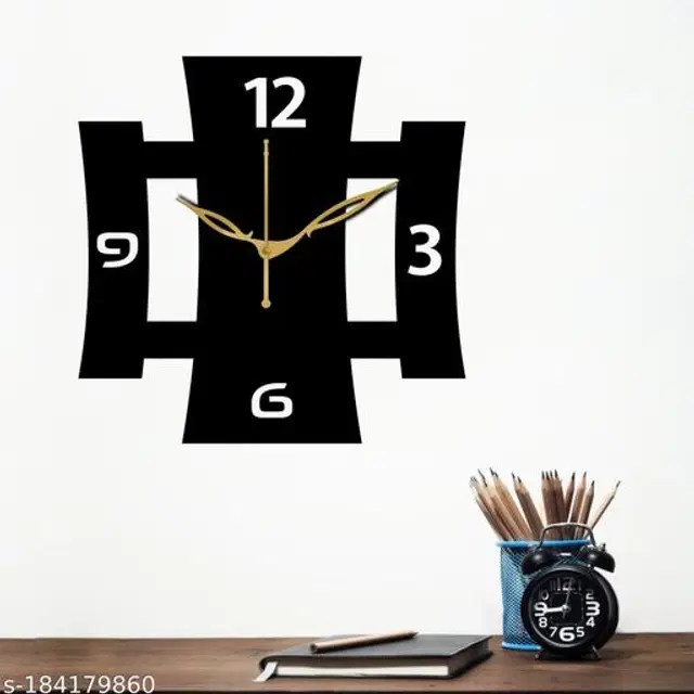 Wooden Wall Clock, Black