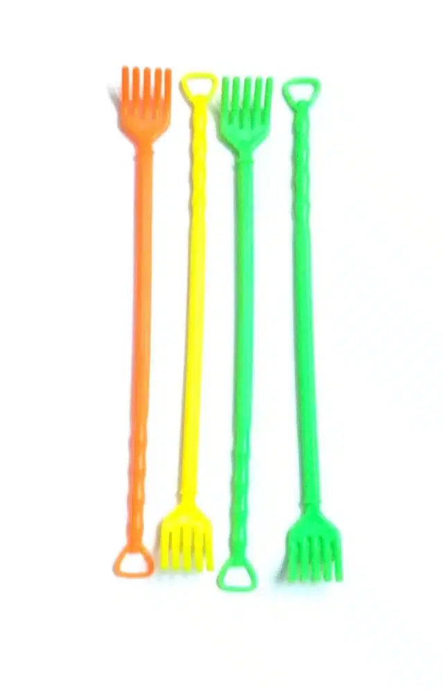Back Body Itch Scratcher Rod & Massage Stick, Pack of 4, Multicolor, 16 Inches
