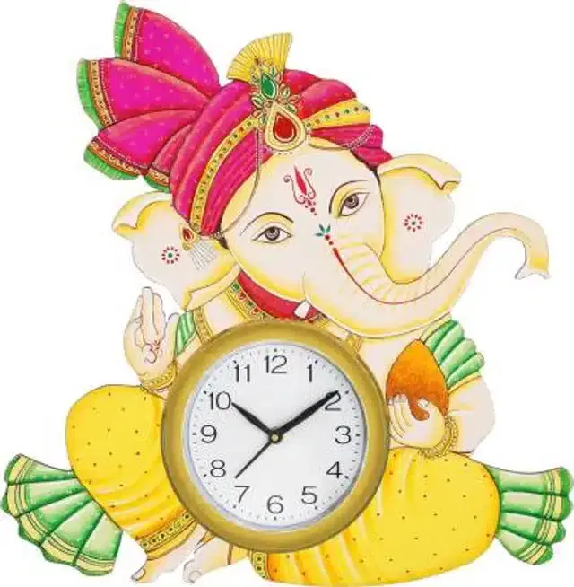 Wooden Wall Clock for Office and Living Room, Multicolor