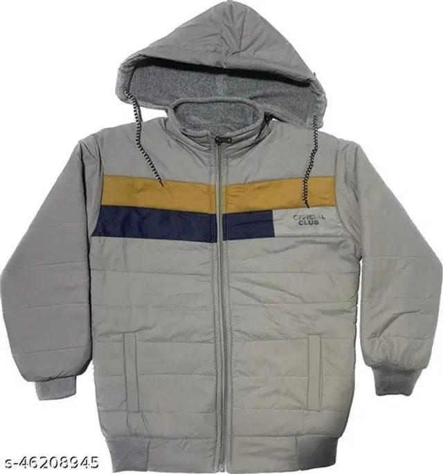 Polyester Jacket for Boys (Grey, 0-3 Months)