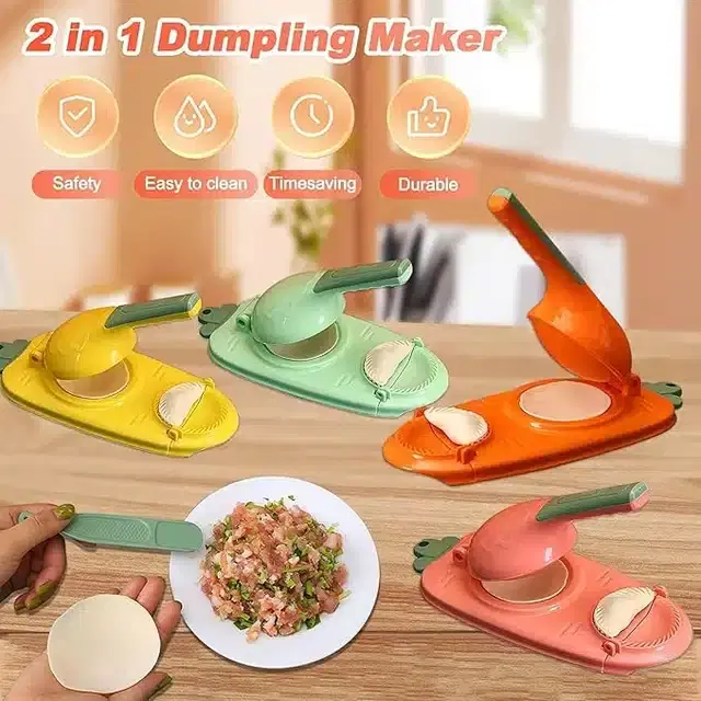 Plastic 2 in 1 Dumpling Maker Machine, Assorted