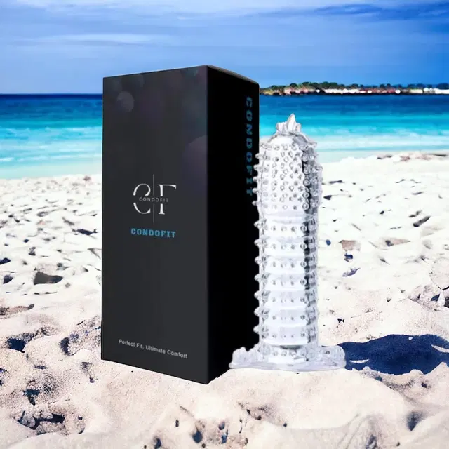 A R Silicone Crystal Dotted Condom for Men, Transparent