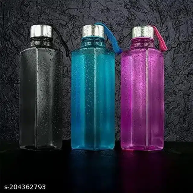 Fridge Water Bottles, Multicolor, 1000 ml, Pack of 3