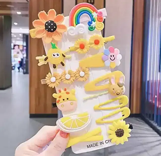 Multi Unicorn Ice Cream Hair Clips Set Baby Hairpin For Kids Girls (14 Pcs)