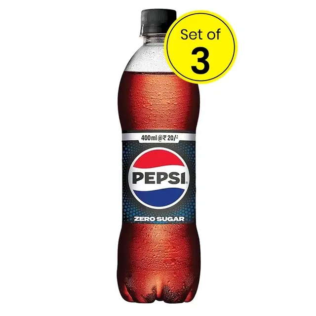Pepsi Zero Sugar Soft Drink 3X400 ml (Pack of 3)