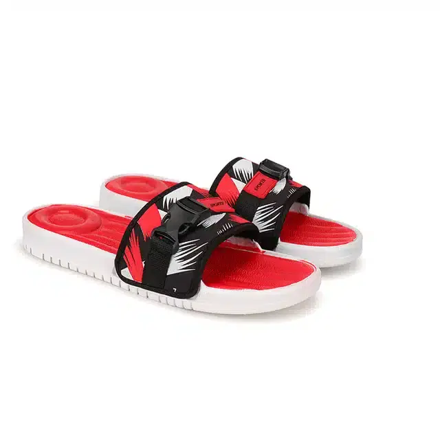 Men's Casual Flip Flop (Red, 10) (S-305)