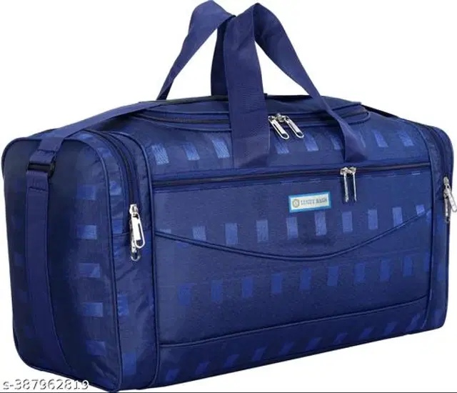 Polyester Duffel Bags, Navy Blue