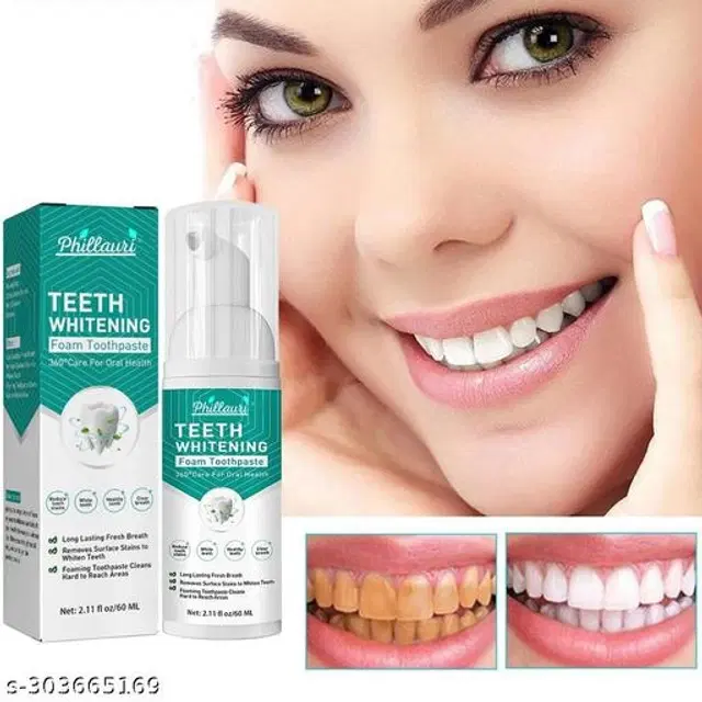 Phillauri Teeth Whitening Foam, 60 ml