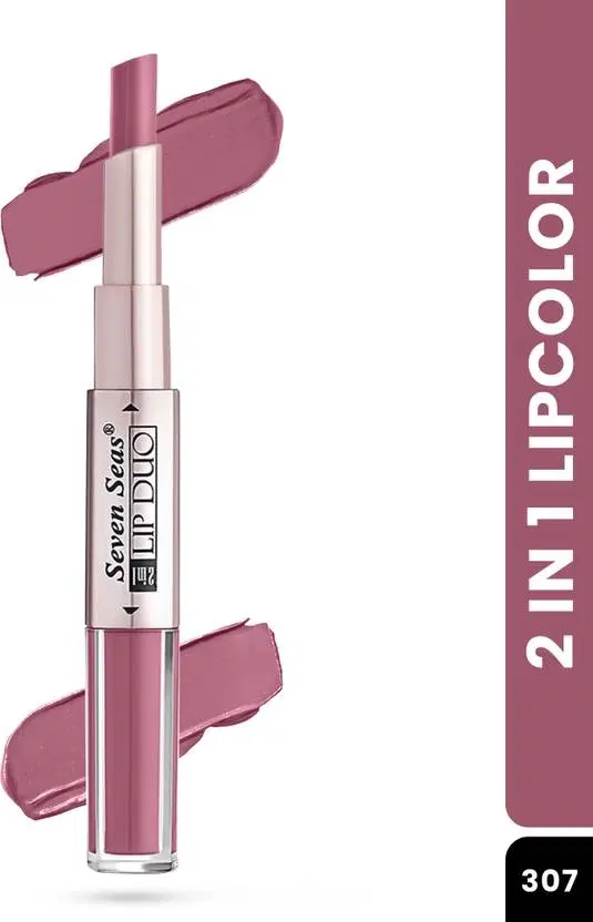 Seven Seas 2 In 1 Full Coverage Lipstick, Rose, Pack Of 1,  3 ml