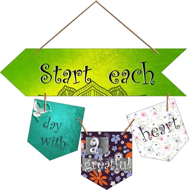 Wooden Wall Hangers for Office and Living Room, Multicolor