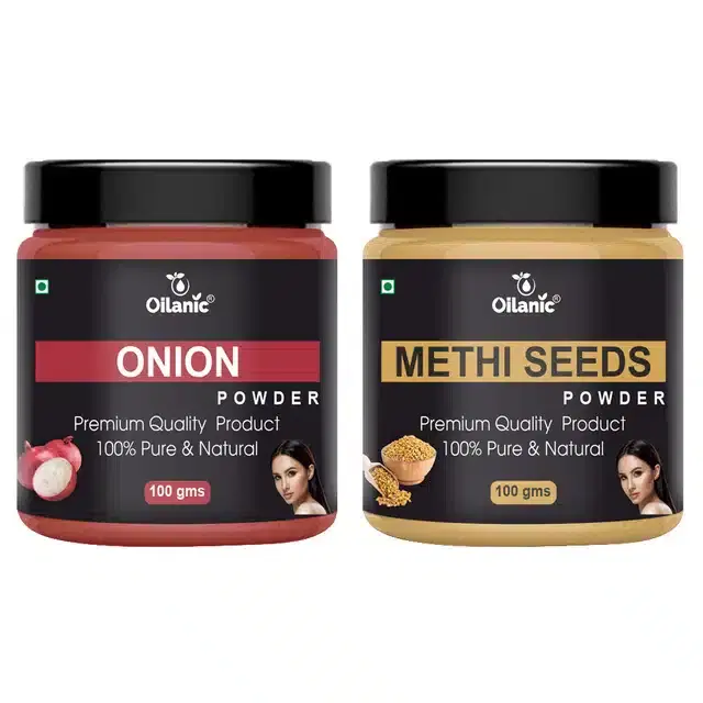 Natural Onion & Methi Seeds Powder for Skin & Hair, Pack of 2, 100 g