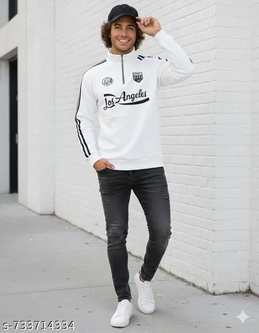 Poly Blend T-shirt for Men, White (S)