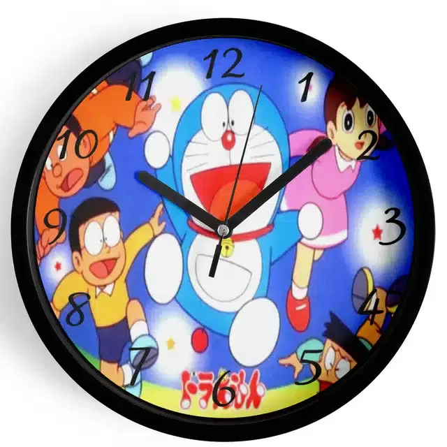 Doraemon Analog Wall Clock, Multicolor, 7 Inches