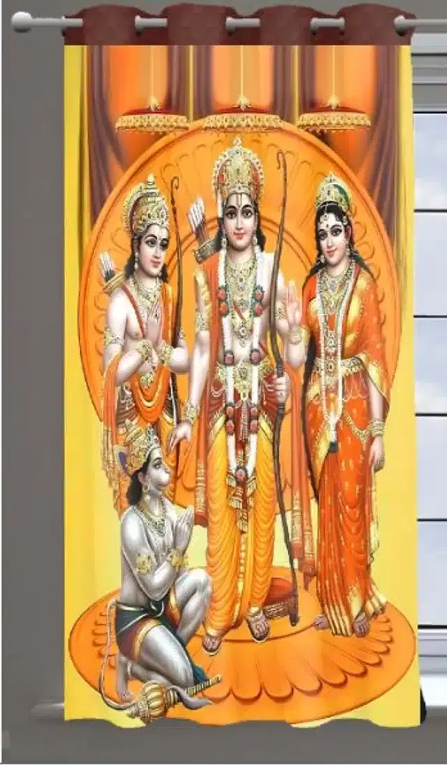 Polyester Room Darkening Window Curtain Curtain, Multicolor, 4x5 feet