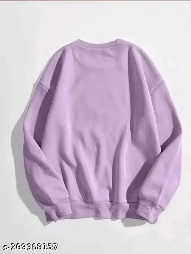 Full Sleeves Hooded Sweatshirt for Women (Lavender, M)