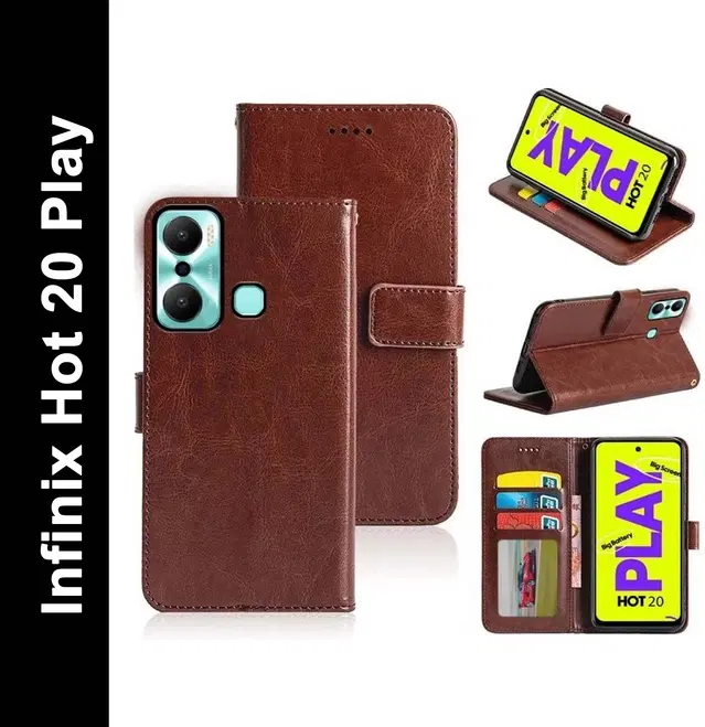 Flip Mobile Cover for Infinix HOT 20Play -X6825, Multicolor