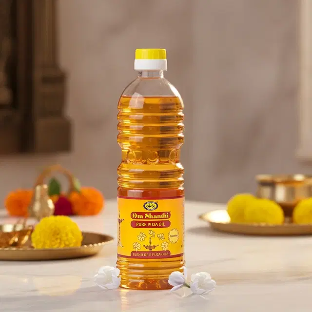 Cycle Pure Om Shanthi Puja Oil (Blend Of 5 Puja Oils) 500 ml