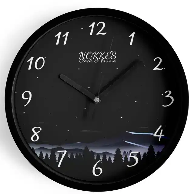 Plastic Printed Wall Clock, Multicolor, 7 Inches