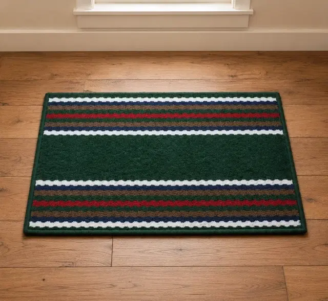 Status Stripe Dot Anti Skid Mat [38x58cm] Green
