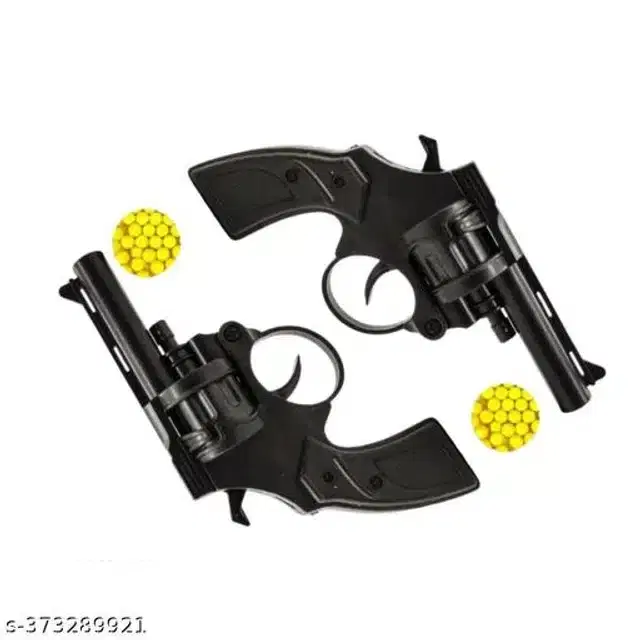 2 Pcs Mini Enfield Gun with 24 Pcs Bullets, Black, Set of 2