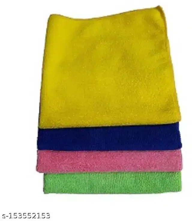 Microfiber Bath Towel, Multicolor, 40x40 cm, Pack of 4