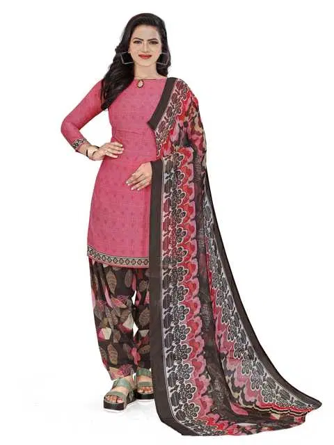 Sharda Creation Women's Dress Material (Pink) (SC41)
